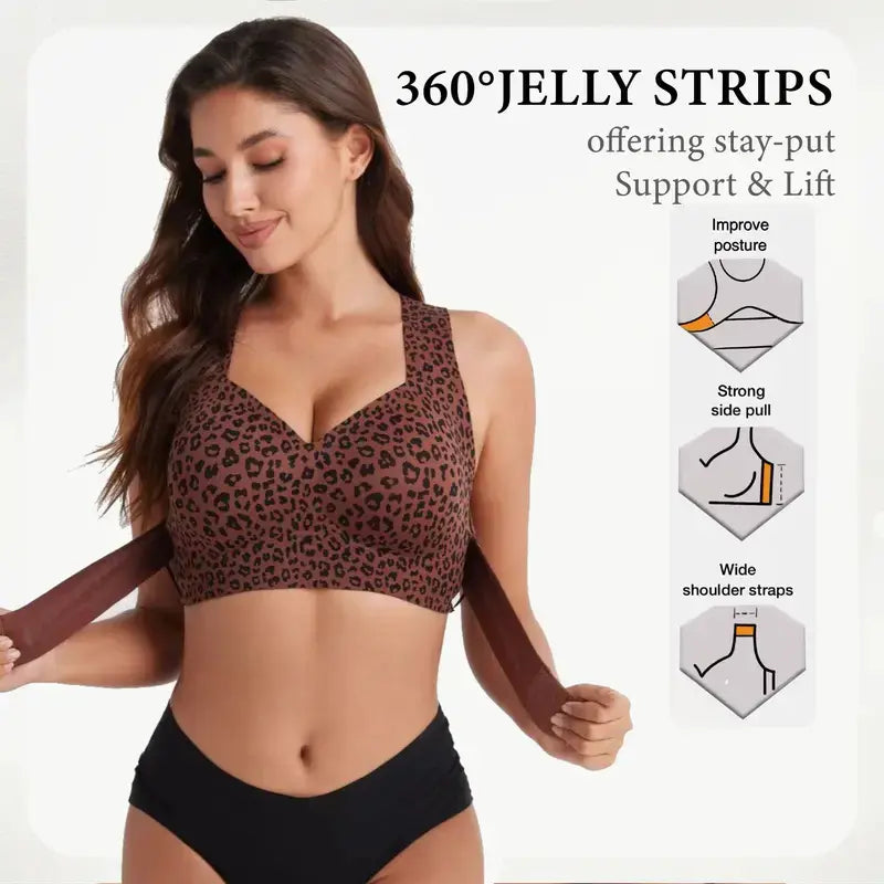 Posture Bra Wire-Free Bra, Women’S Breathable Mesh Wireless Top with Removable Pads Alternative, Activewear for Running and Gym Sessions Workout Bra, Training Bra, Push up Bra, Bras for Women Minimizer Bra, Jelly Bra,Gentle Support, Yoga Fitness
