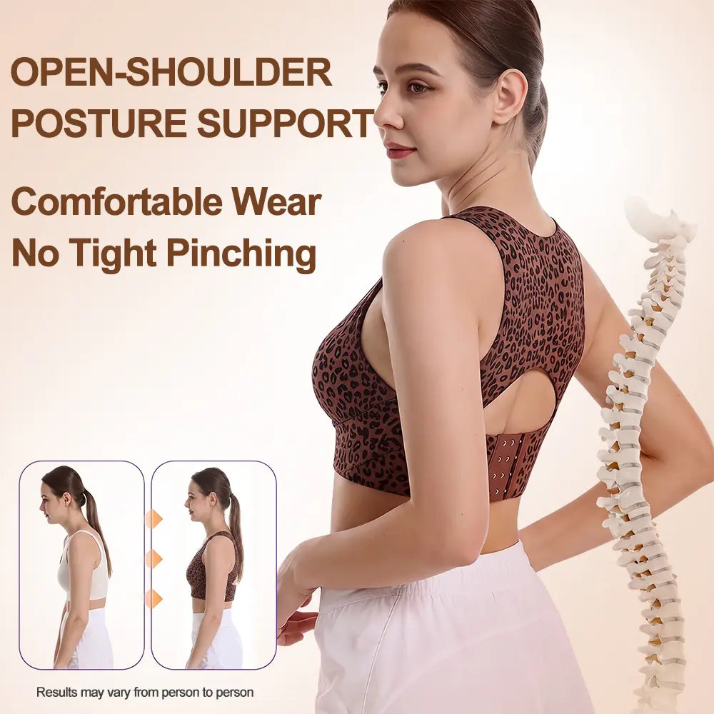 Posture Bra Wire-Free Bra, Women’S Breathable Mesh Wireless Top with Removable Pads Alternative, Activewear for Running and Gym Sessions Workout Bra, Training Bra, Push up Bra, Bras for Women Minimizer Bra, Jelly Bra,Gentle Support, Yoga Fitness