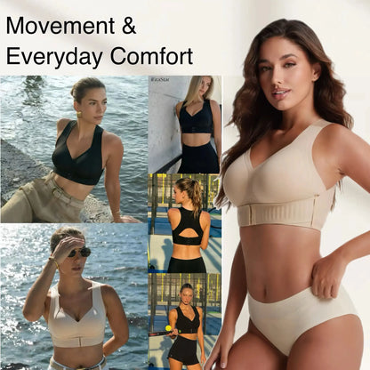 Posture Bra Wire-Free Bra, Women’S Breathable Mesh Wireless Top with Removable Pads Alternative, Activewear for Running and Gym Sessions Workout Bra, Training Bra, Push up Bra, Bras for Women Minimizer Bra, Jelly Bra,Gentle Support, Yoga Fitness